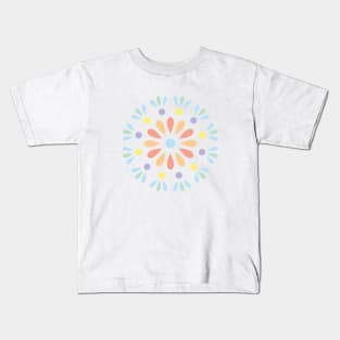 Pastel geometric floral pattern Kids T-Shirt